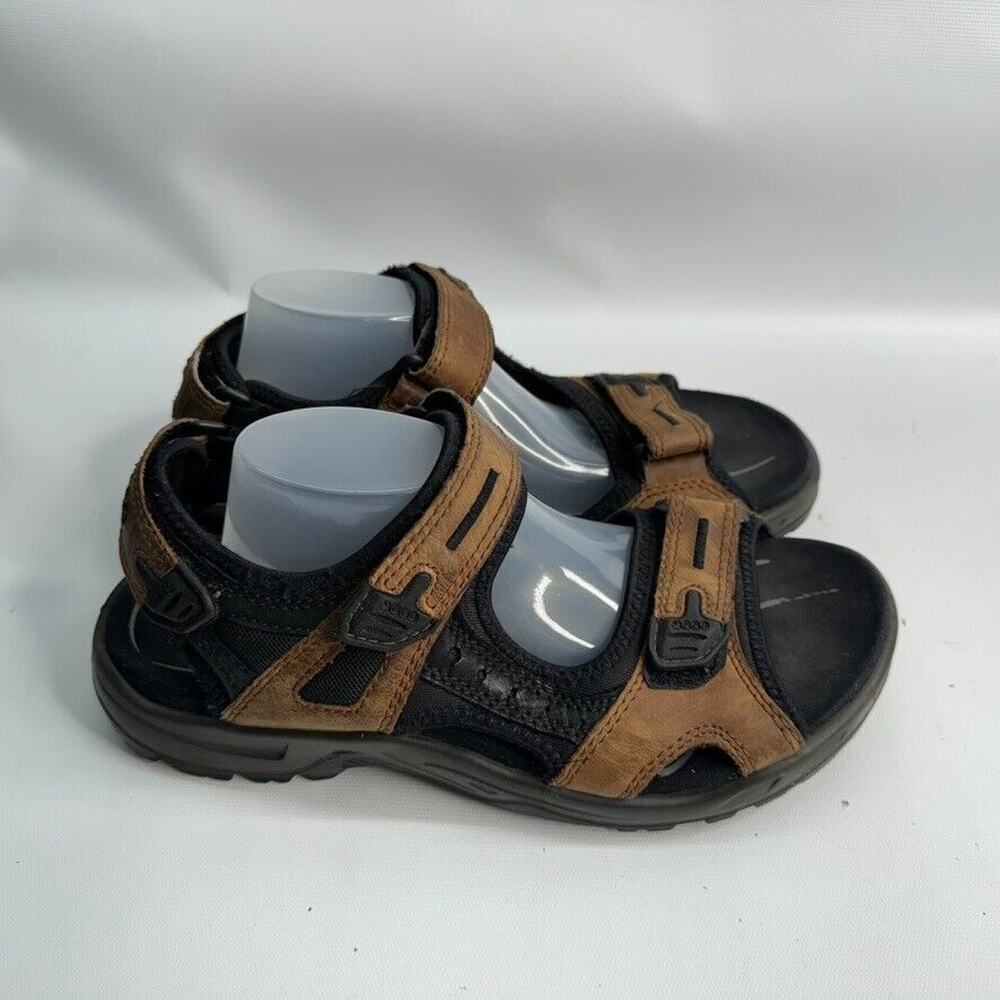 ECCO Yucatan Brown Leather‎ Sport Hiking Sandal Shoes Euro 41 Mens US 8